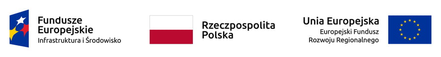 Zestawienie złożone ze znaku Funduszy Europejskich z nazwą programu, barw RP z nazwą „Rzeczpospolita Polska” oraz znaku Unii Europejskiej z nazwą funduszu